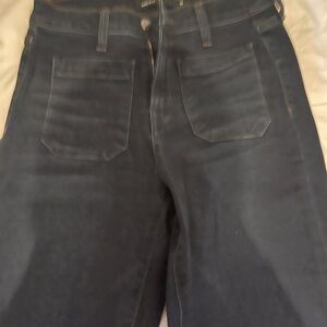 Like New Veronica Beard High Rise Dark Wash Wide Leg Flared Jeans, Size 25
